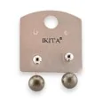 Pendientes de perla gris Ikita