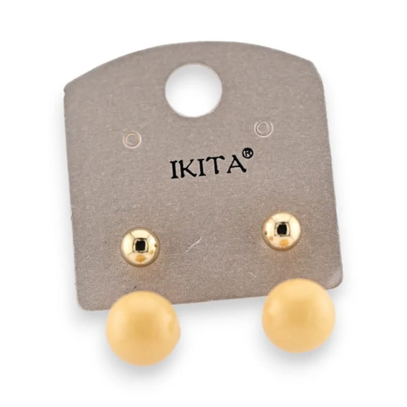 Vanilla pearl gold earrings by Ikita