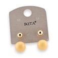 Boucles d'oreilles perles vanille dorées de chez Ikita