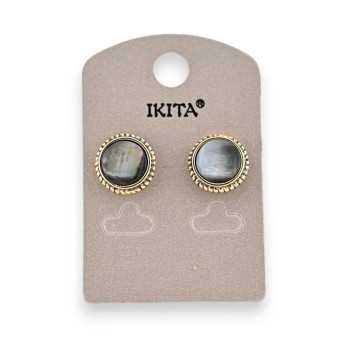 Golden Ikita mother-of-pearl earrings