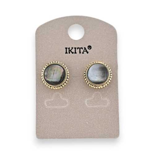 Golden Ikita mother-of-pearl earrings