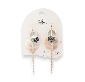 Bohemian mother-of-pearl and silver earrings by Bohm