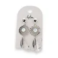 Pendientes bohemios Pluma Blanca de Bohm