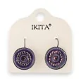 Ikita purple rhinestone earrings