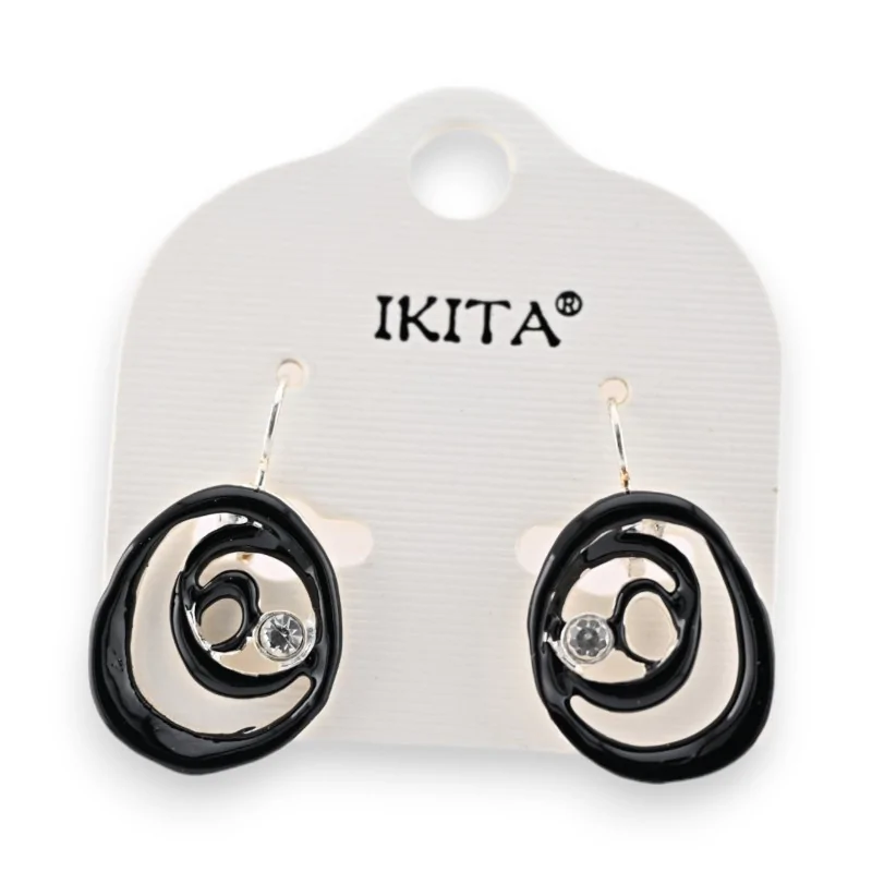 Pendientes espiral negros de Ikita