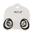 Black spiral earrings by Ikita