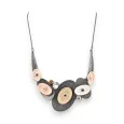 Contemporary necklace in shades of beige by Belle Miss