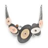 Contemporary necklace in shades of beige by Belle Miss