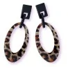 Grandes Pendientes Leopardo Negro - Motivos Únicos