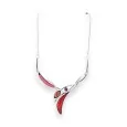 Collana Argentata design Belle Miss Fucsia