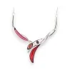 Collana Argentata design Belle Miss Fucsia