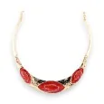 Collier semi-rigide Ikita doré et rouge