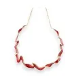 Rigid zig-zag red gold necklace from Ikita