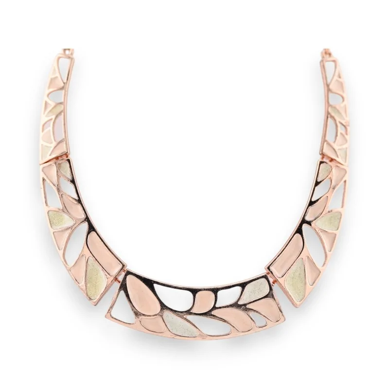 Copper Rose Mosaic Necklace by Ikita