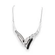 Elegant Silver Semi-Rigid Necklace