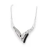 Elegant Semi-Rigid Silver Necklace