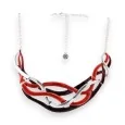 Intertwined Red Shades Necklace by Ikita