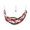 Intertwined Red Shades Necklace by Ikita