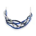 Semi-rigid Blue Silver necklace from Ikita