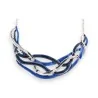 Semi-rigid Blue Silver necklace by Ikita