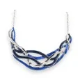 Collana semi-rigida Blu Argentato di Ikita