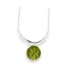 Collana Torchon in Argento con Medaglione Verde Oliva