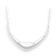 Hammered Silver Semi-Rigid Necklace by Ikita