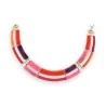 Semicircle rigid choker necklace in golden metal