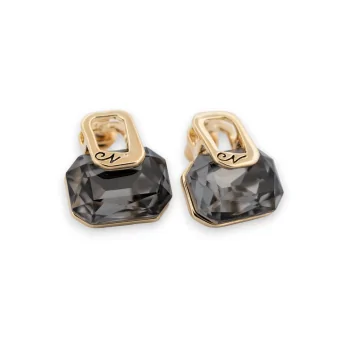 Elegant gold earrings, jewelry store