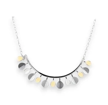 Ikita Choker Necklace Silver Cascade Shades of Black Gray