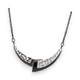 Ikita black metal choker necklace