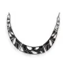 Geometrische schwarze Choker-Halskette von Ikita