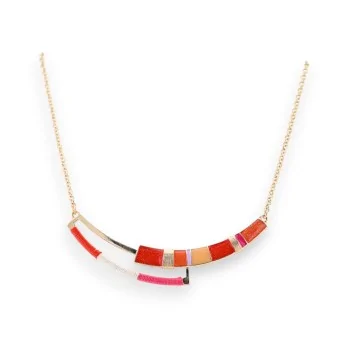 Collier ras-de-cou Ikita Sunset rouge orange