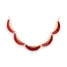 Red semi-rigid Ikita necklace in gold-plated metal