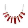 Ethnic Golden Necklace Ikita Red