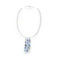 Multi-petal pendant necklace in shades of blue by Ikita