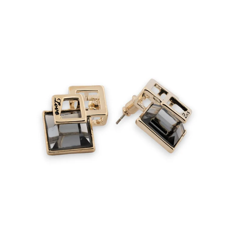 Trendy Gold Geometric Chic Earrings