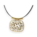 Golden pendant necklace IKITA design