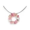 Circle pendant necklace in shades of pink by Ikita