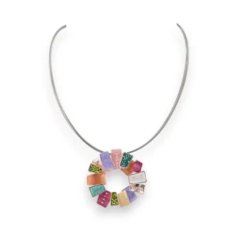 Collier Fantaisie doré multicolore Ikita