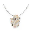 Collana con ciondolo geometrico sfumature beige Ikita