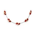 Collana con ciondolo dorato e rosso Ikita