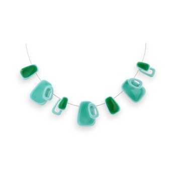 Silver Turquoise Green Necklace from Ikita