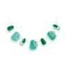 Silver necklace with green Turquoise by Ikita