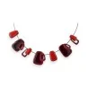 "Bordeaux Red Geometric Necklace from IKITA"