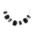 Black and Grey Geometric Necklace by Ikita