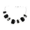 Black and Grey Geometric Necklace by Ikita