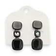 Black and grey cube earrings by Ikita