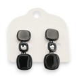 Black and grey cube earrings from Ikita