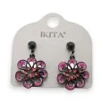 Pendientes flor frambuesa de Ikita